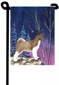 Akita (Nightwatch) - 11"x15" 2-Sided Garden Banner