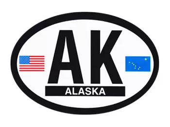 Alaska Oval Decal