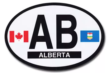 Alberta Oval Decal