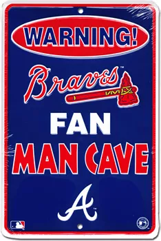 Atlanta Braves MLB Metal Parking Sign