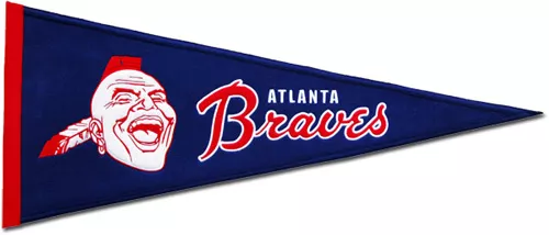 Atlanta Braves Wool Pennant (Throwback Design)