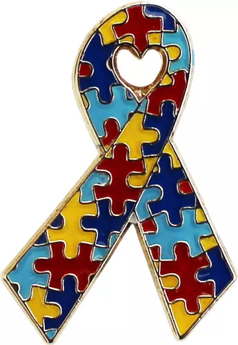Autism Awareness Lapel Pin (Ribbon)