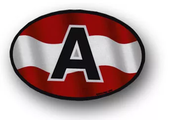 Austria Wavy Oval Decal
