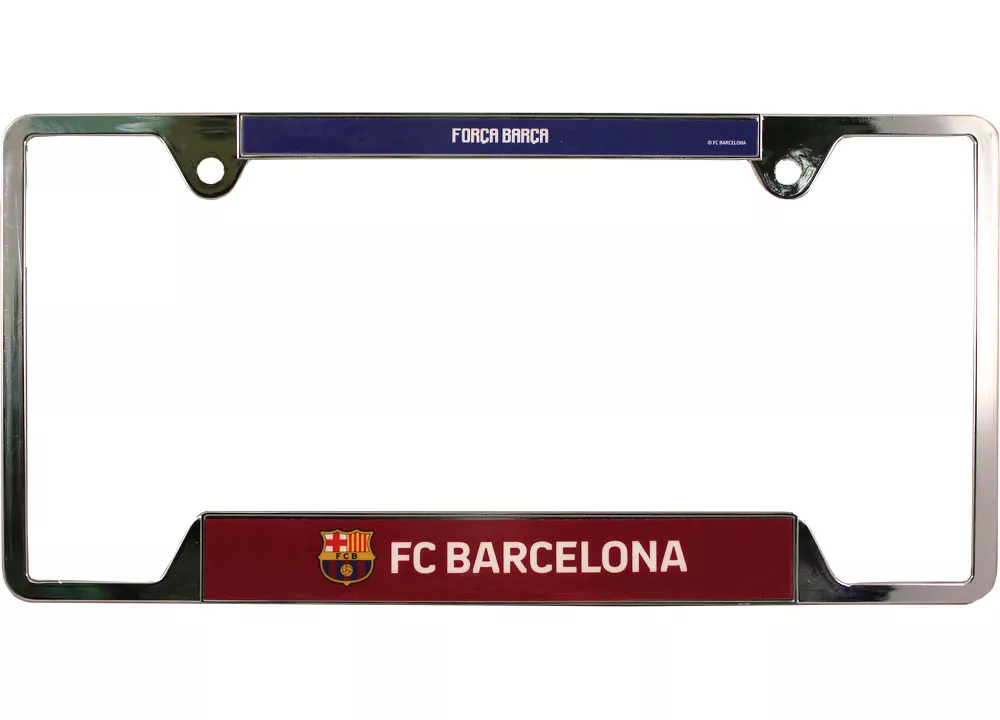 FC Barcelona Metal License Plate Frame (Red)