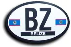 Belize Oval Decal