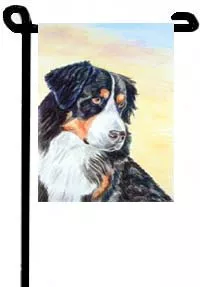 Bernese Mountain Dog (Portrait) - 11"x15" 2-Sided Garden Banner