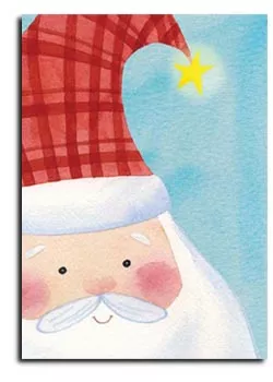 Blushing Santa Toland Art Banner