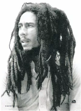 Bob Marley Textile Poster (B&W Portrait)