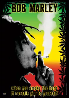 Bob Marley Textile Poster (Herb)