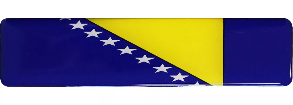 Bosnia-Herzegovina Long Domed Sticker