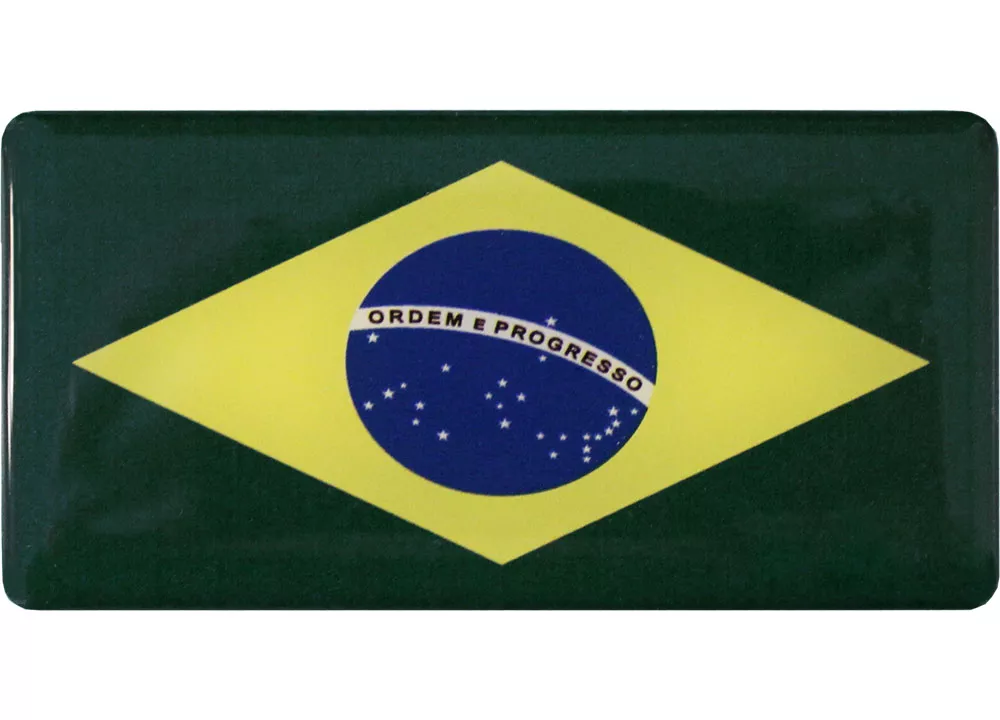 Brazil Domed Sticker
