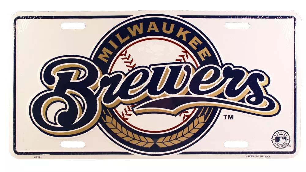 Milwaukee Brewers MLB License Plate