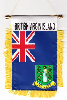 British Virgin Islands Window Hanging Flag (fringed)