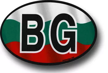 Bulgaria Wavy oval decal