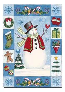 Buttondown Snowman Toland Art Banner
