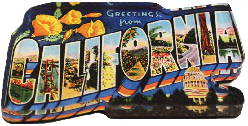 California Acrylic Postcard Magnet