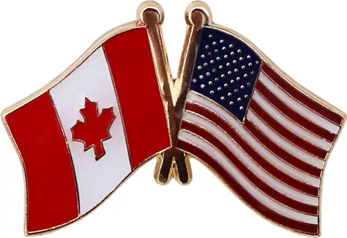 Canada and USA Friendship Lapel Pin