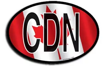 Canada Wavy Oval Decal