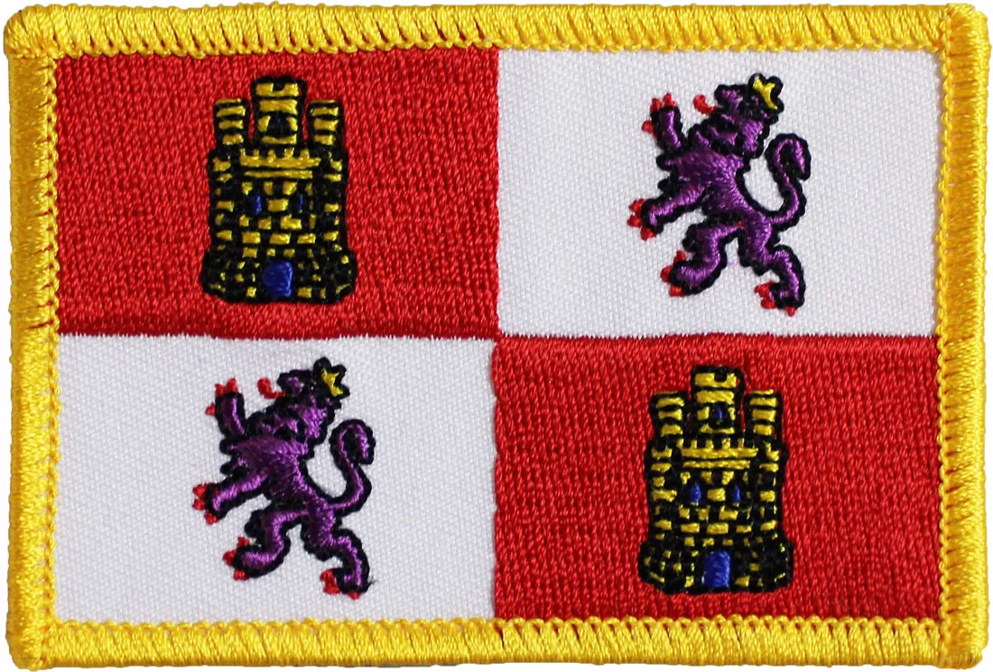 Castile and Leon (Lions and Castles) Rectangular Patch
