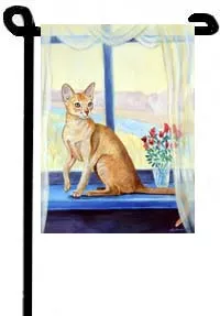 Cat (Window) - 11"x15" 2-Sided Garden Banner