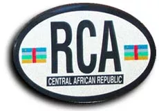 Central African Republic Oval Decal
