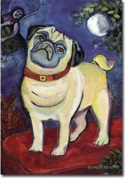 Pug Art Banner - Chagrowl