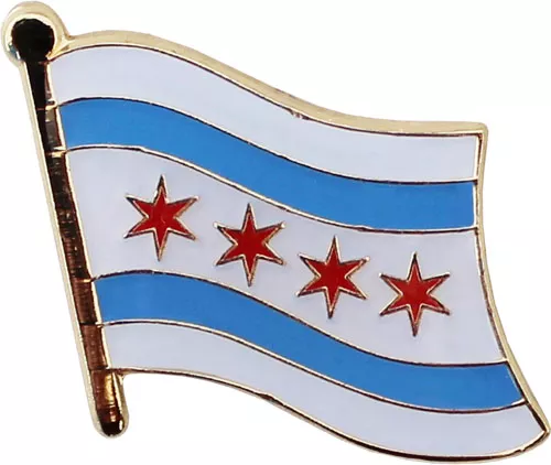 Chicago Flag Lapel Pin