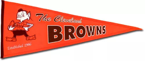 Cleveland Browns NFL Wool Pennant (Throwback Design)