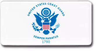 Coast Guard Rectangular Domed Sticker
