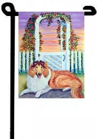 Collie (Keeper of the Gate) - 11"x15" 2-Sided Garden Banner