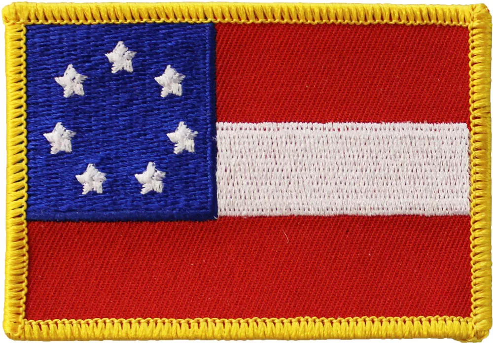 Stars and Bars Rectangular Patch (First Confederate)