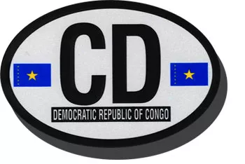 Congo - Dem. Rep. Of Oval Decal (old)