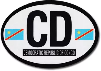 Congo - Dem. Rep. Of Oval Decal