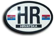 Croatia Oval Decal