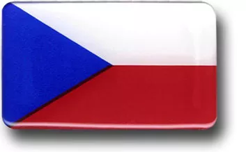 Czech Republic Mini Domed Sticker