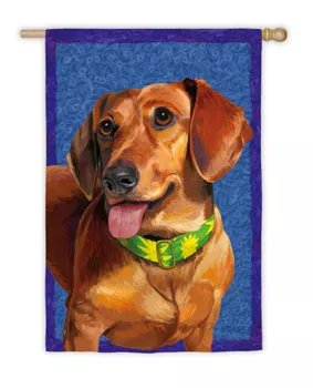 Dachshund - 12.5"x18" Garden Banner