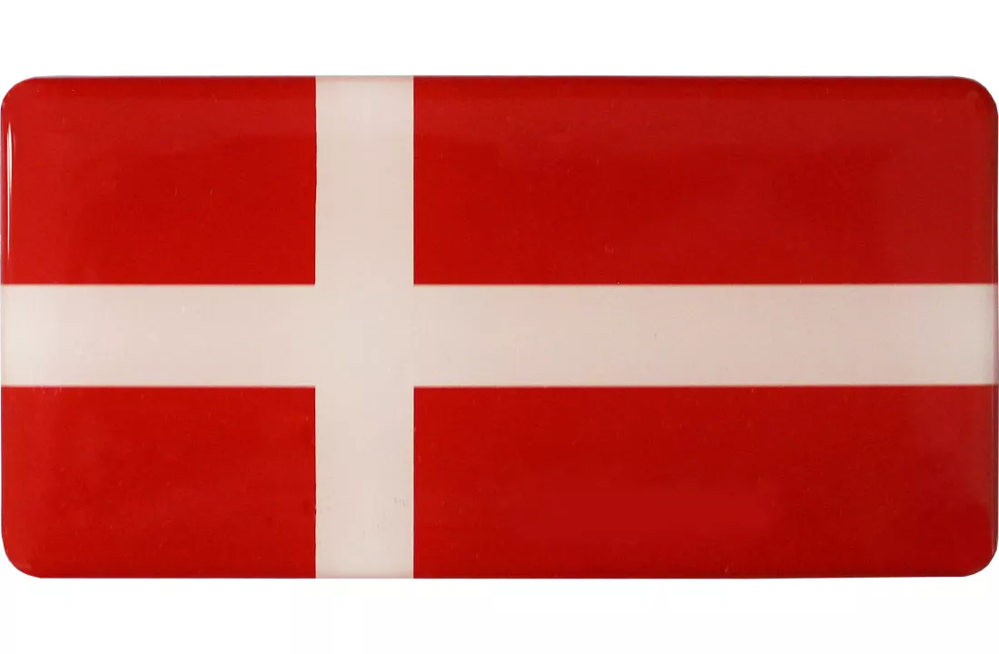 Denmark Domed Sticker