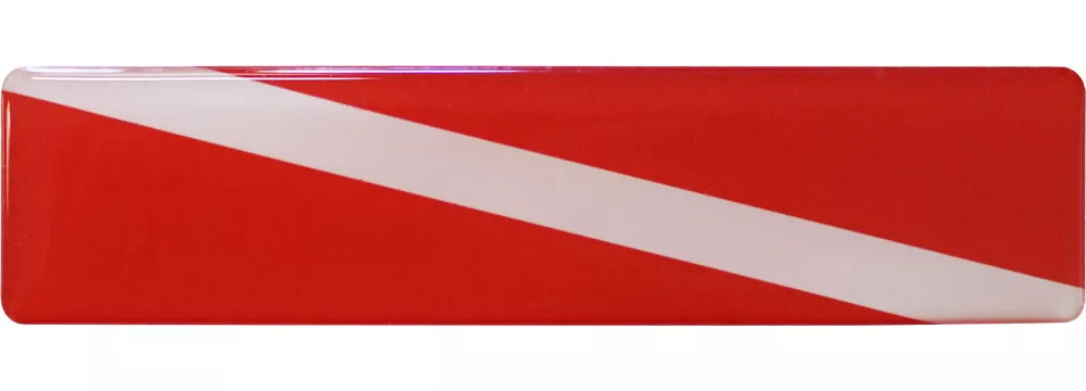 Diver Down Long Domed Sticker