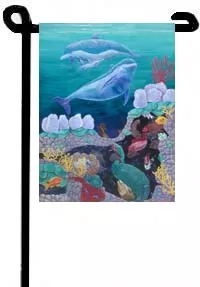 Dolphin - 11"x15" 2-Sided Garden Banner