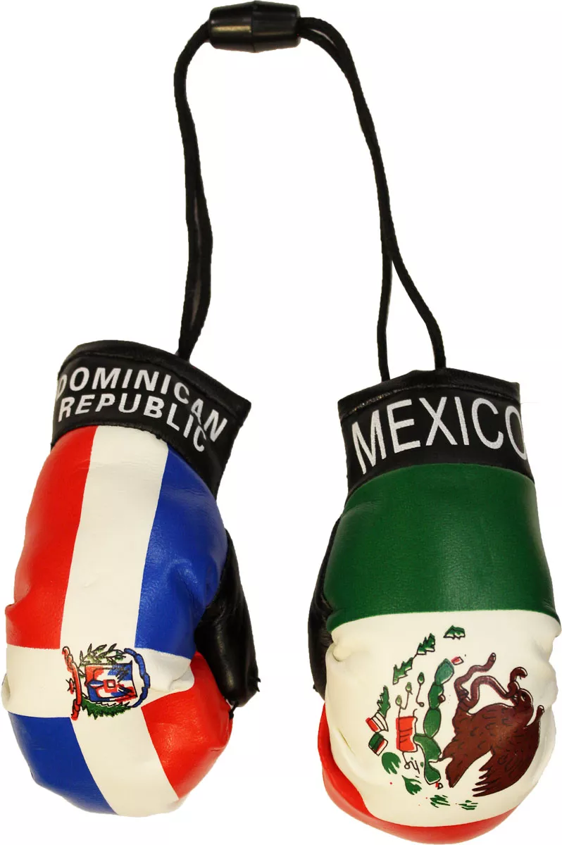 Dominican Republic and Mexico Mini Boxing Gloves