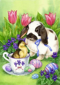 Easter Friends Toland Art Banner