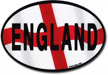 England (St. George)  Wavy Oval Decal