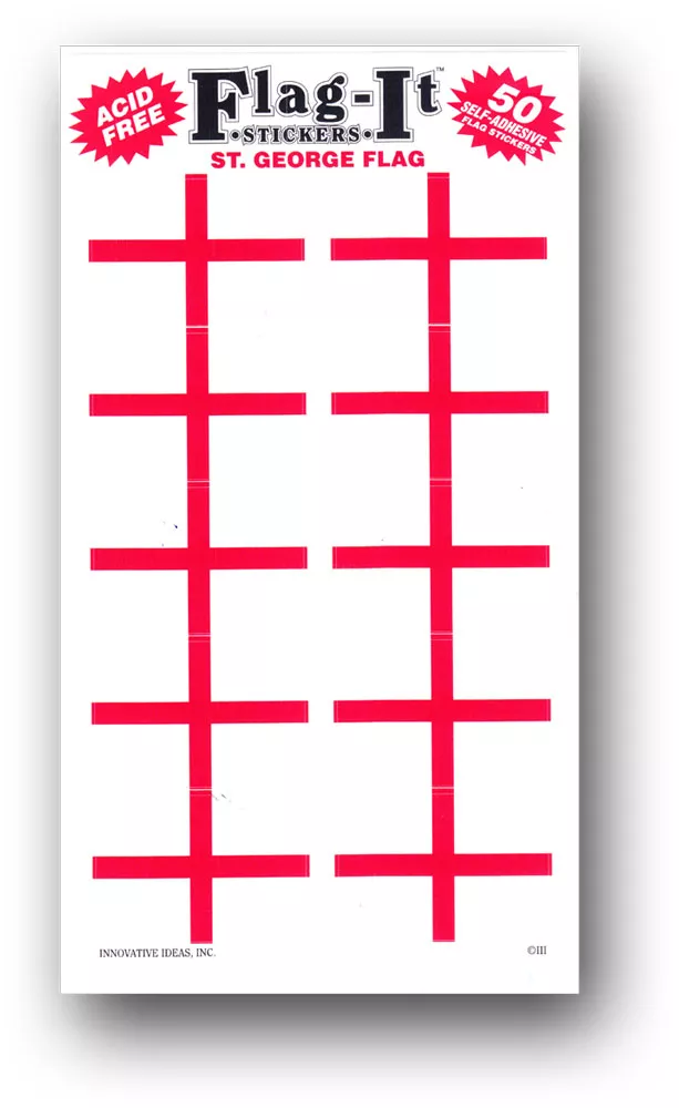England (St. George) 50 Count Sticker Pack