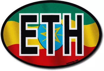 Ethiopia Wavy Oval Decal