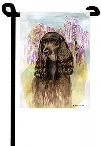 Field Spaniel - 11"x15" 2-Sided Garden Banner