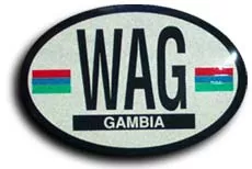Gambia Oval Decal