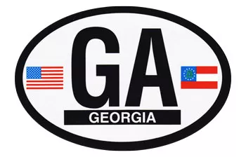 Georgia Oval Decal