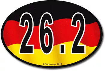 Germany Wavy Oval Marathon Sticker