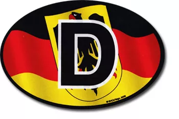 Germany Wavy Oval Decal (Eagle)