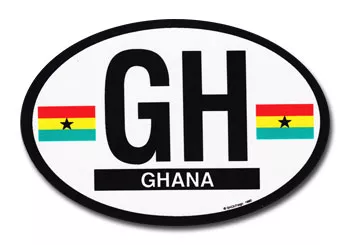 Ghana Oval Decal